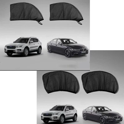 4PCS Car Front Rear Windshield Sunshade Visor Insect Mosquito Control Mesh Net - Image 1 of 4