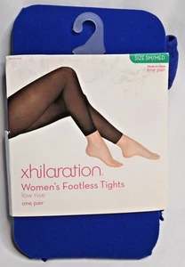 Xhilaration Strumpfhose ohne Fuß, neu mit Etikett, niedrige Leibhöhe, S/M, blau - Bild 1 von 3