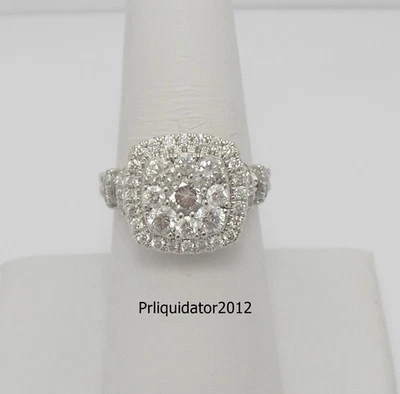 2CT Natural Diamond Anniversary Engagement Wedding Bridal Ring 14K White Gold - Image 1 of 4