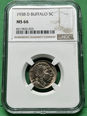 1938 D BUFFALO 5C MS 66 - Image 1 of 2