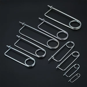 Brooch Shape Cotter Pins Hitch Locking Clip Secure Coupler Latches Pintle Hook - Picture 1 of 53