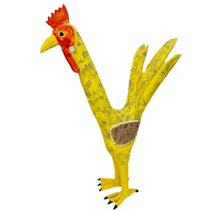 Rooster by Berchmans Charest Signed Canadian Folk Art Hand Carved Hand Painted - Picture 1 of 12