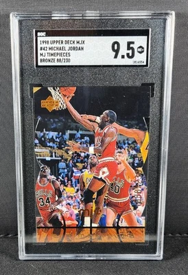 1998 Upper Deck MJX Michael Jordan MJ Timepieces Bronze  88/239 SGC 9.5 MT+ - Image 1 of 2
