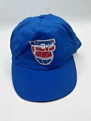 Винтажная бейсболка 90-х New Jersey Nets синяя 100% нейлон ретро логотип NY NBA - Изображение 1 из 4