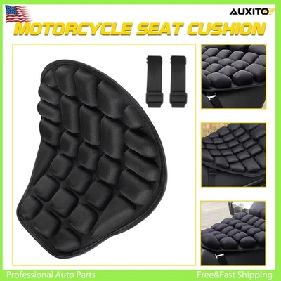 Motorcycle Gel Seat Cushion Comfort Cover Shock *1 Pad Breathable Universal - Image 1 of 4