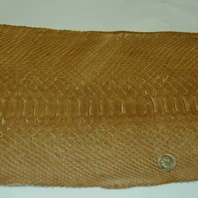 2 Genuine Natural  Taupe Snake Skin Leather Hide  Mcfk L - Image 1 of 4