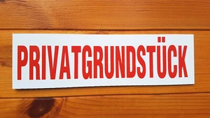 Terreno privado letrero letreros PVC 30x8,5 cm espuma rígida terreno patio terreno - Imagen 1 de 3