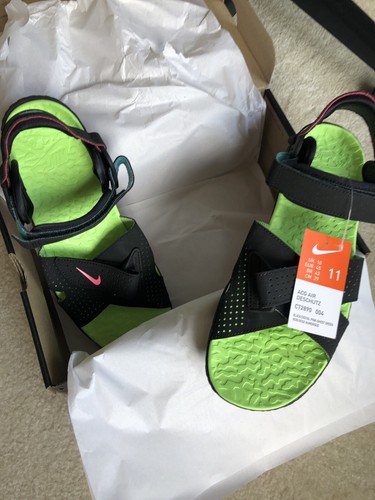 NIKE Sandali neri digitali rosa fantasma verde fantasma taglia 11