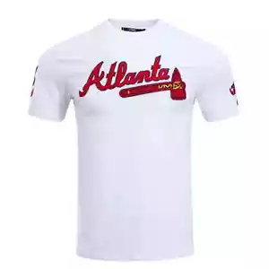 Pro Standard - Top MLB Atlanta Braves Classic in ciniglia con logo da uomo - Bianco - Foto 1 di 8
