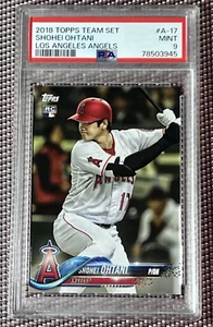 Shohei Ohtani RC Rookie Card 2018 Topps Team Set A-17 PSA 9 MINT MR 50 50 CLUB - Picture 1 of 3