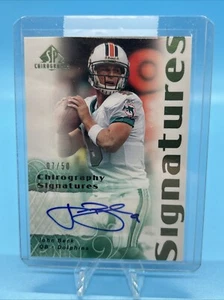 John Beck 2007 SP Chirography Signature Emerald CS-JB 07/50 Auto Miami Dolphins - Picture 1 of 10