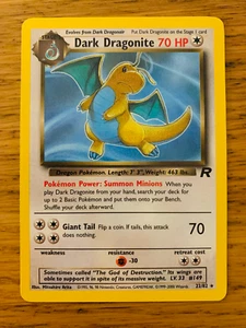 Dark Dragonite (22/82) Non Holo Team Rocket Set ¡Tarjeta de Pokémon rara! ¡P&P GRATIS! - Imagen 1 de 20