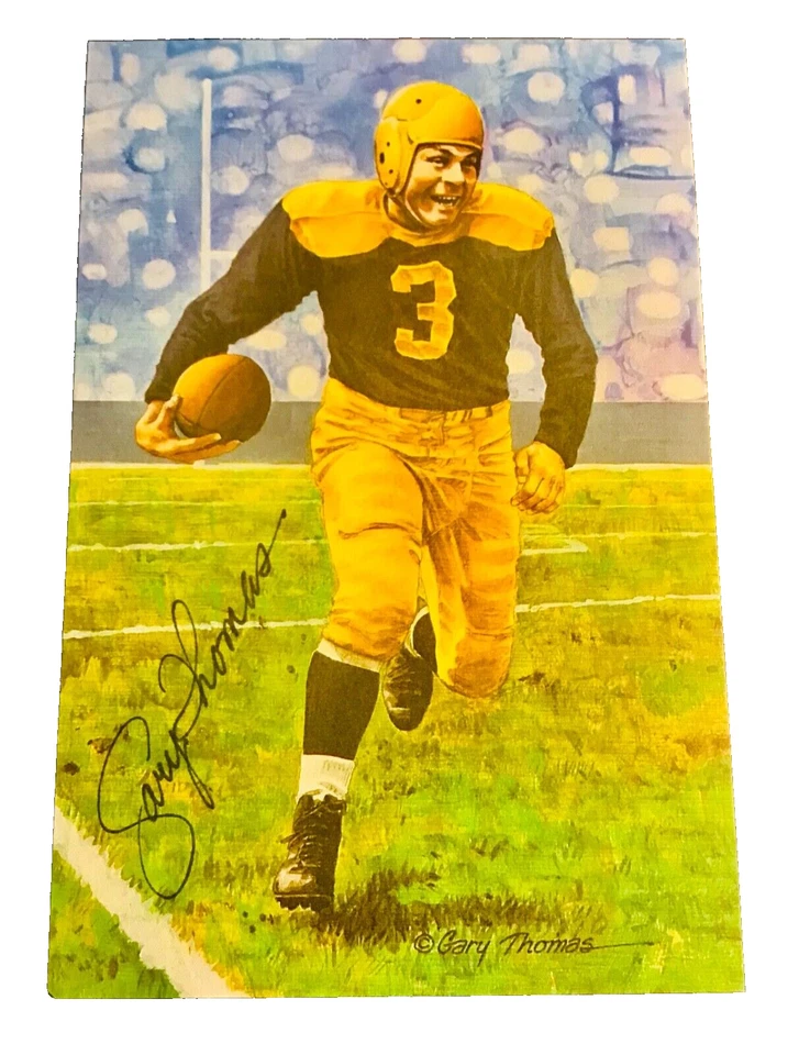GARY THOMAS auto autograph signed Goal Line Art card of Tony Canadeo Packers COA - Image 1 of 4