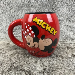 Mickey Mouse Minnie Mouse Oval Ceramic Mug Coco Red Disney 18 oz - Picture 1 of 8