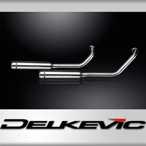 KAWASAKI VN900 06-16 FULL 2-2 EXHAUST SYSTEM 410mm CUSTOM SILENCER BULL NOSE - Picture 1 of 5