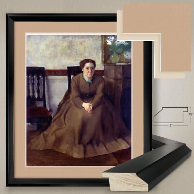 32W"x38H": VICTORIA DUBOURG de EDGAR DEGAS - DOBLE MATE, CRISTAL y MARCO Foto 1 de 4