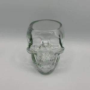 Gothic Decorative Thick Clear Skull Cocktail Drinking Glass - Picture 1 of 11