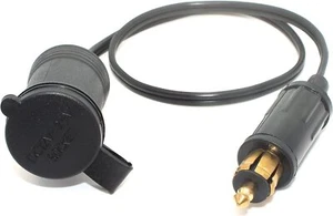 For BMW Hella DIN Male Plug to Standard Cigarette Lighter Socket Adapter Cable - Picture 1 of 6