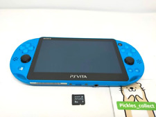 Consola PS Vita Aqua Blue PCH 2000 ZA23 Wi-Fi PSV delgada usada 8 GB Sony 0723D