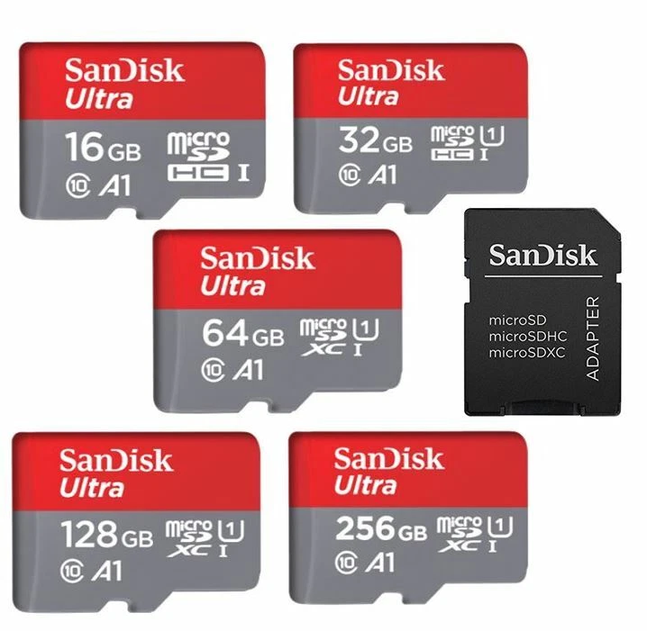 SanDisk ULTRA memory card MicroSD 512GB 256GB 128GB 64GB 32GB 16GB C10 A1 FHD UK - Image 1 of 1