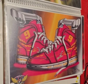 Fast and Furious Custom Art Print shoes red/yellow - A3 size - Signed - Picture 1 of 1