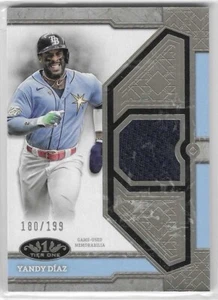 2024 TOPPS TIER 1 YANDY DIAZ RELIC CARD 180/199 - Picture 1 of 2