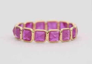 Natural Ruby Gemstone Band Ring 10k Solid Gold Jewelry Size Available - Picture 1 of 5