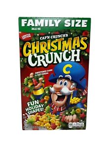 NEW LIMITED ED FAMILY SIZE CAP'N CRUNCH'S CHRISTMAS CRUNCH CEREAL 20.5 OZ BOX