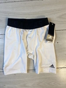 Adidas Baseball Sliding Shorts White Boys Size S Triple Stripe No Cup NWT READ.. - Picture 1 of 9