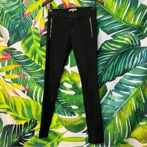 J Brand 2/26 Angela Skinny Extra Slim Fit Zipper Accent Goth Punk Black Pants - Picture 1 of 11
