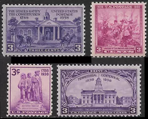 EE. UU. COMO NUEVO Nunca Montado 1938 Año Set Scott # 835 - 838 - Imagen 1 de 1