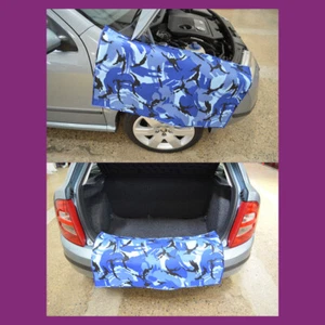 Blue Camo Wing Protector - Protect Vehicle Bodywork, Bumper, Boot - Non Slip Mat - Picture 1 of 5