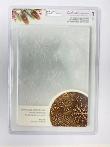 Crafter's Companion - SPARKLING SNOWFLAKE- 3D Embossing Folder 5 x 7 - Picture 1 of 2
