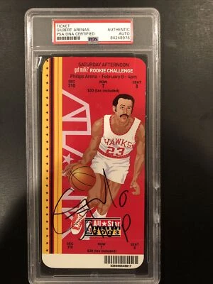 Gilbert Arenas signed 2003 All start tick PSA/DNA Washington Wizards Autographed - Image 1 of 2