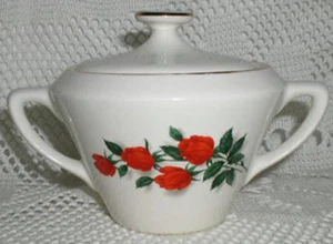 Tazón de azúcar con tapa Sabin S American Ironstone EE. UU. - Imagen 1 de 2