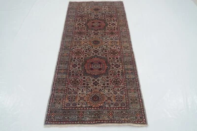 3 x 6 ft Gray Turkish Mamluk Fine quality Hand knotted Medallion Runner Rug - Image 1 of 4