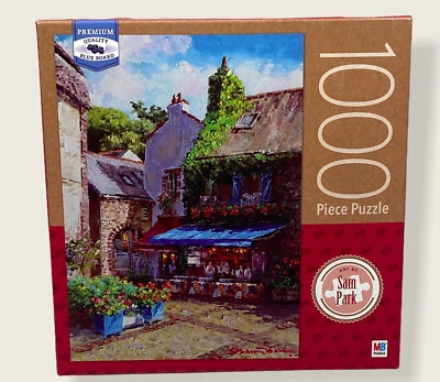 Rompecabezas de arte Hasbro Sam Park Dinard Francia 1000 piezas pintura floral café sellado  Foto 1 de 3