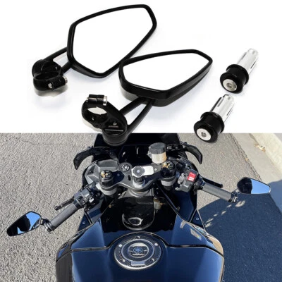 Motorcycle 7/8" Handle Bar End Mirrors For Yamaha R1 R6 MT-07 MT09 FZ-01 FZ-10 - Изображение 1 из 4