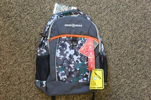 New SwissGear Tablet Safe Youth Backpack - Gray / Digital Camo - Picture 1 of 9