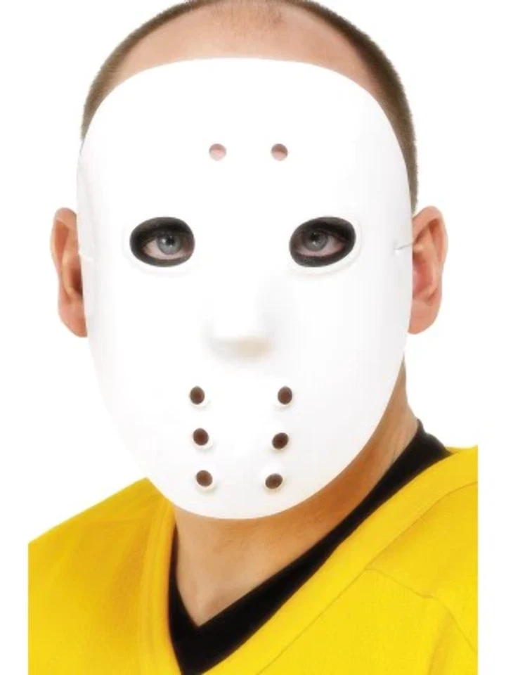Weiß Myers Hockey Maske PVC Erwachsene Horror Kostüm Zubehör - Bild 1 von 1