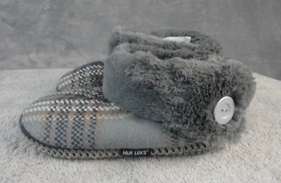 Zapatillas Muk Luks Mujer Azul Botines Talla 8 Blanco Foto 1 de 4