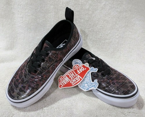 Scarpe da skate Vans da ragazza autentiche in rete leopardata nere con lacci elasticizzati taglia 11 12 nuove senza scatola