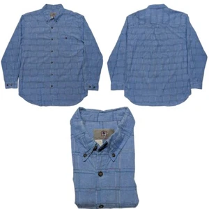 Camicia Territory Ahead uomo XL manica lunga abbottonata bambino blu a quadri usata in ottime condizioni - Foto 1 di 4