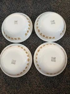 4- Corelle Golden Butterfly Gold 5-1/2" Berry Bowls Made in the USA vintage - Picture 1 of 2