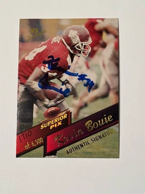 KEVIN BOUIE SUPERIOR PIX AUTOGRAPH AUTO RC MISSISSIPPI STATE BULLDOGS EAGLES - Image 1 of 2