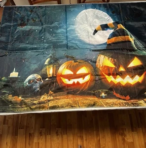 Halloween Outdoor Flagge gruselig Jack O Laterne Totenkopf doppelseitig 3’x5’ - Bild 1 von 11