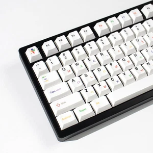 144 Keys White Korean Keycaps Cherry Profile Dye Sublimated PBT Keycap Set Suita - Picture 1 of 12