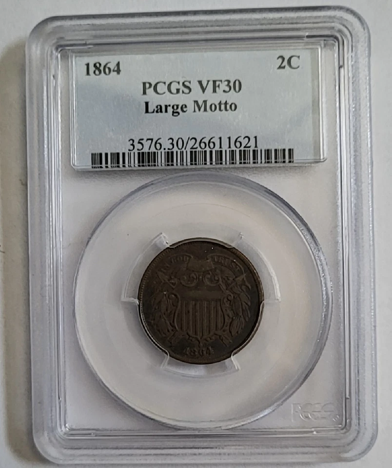 1864 2C PCGS VF 30  j5 - Image 1 of 4