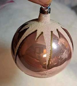 Vidrio Mercurio Brillante Rosa De Colección con Blanco Brillo Flock M-LG  - Imagen 1 de 8