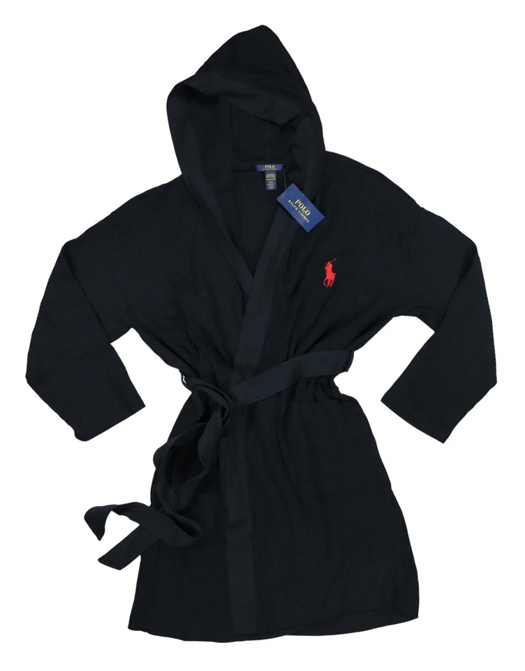 Albornoz para hombre Polo Ralph Lauren tejido gofre con capucha cinturón y bolsillos nuevo con etiquetas Foto 1 de 1